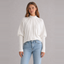 Women's Sunburst Mock Neck Knit Jumper