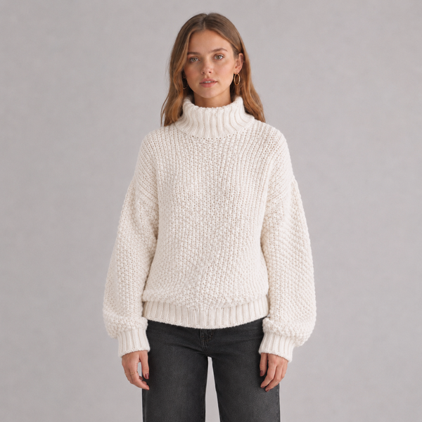 Women's Chunky Oversized Turtleneck Jumper