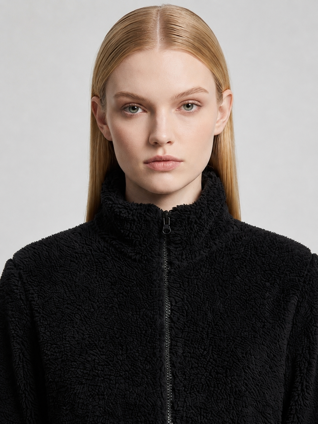 Women's Zip-Up Teddy Fleece Jacket