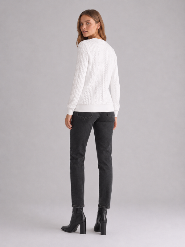Women's Cable Knit Half-Zip Jumper