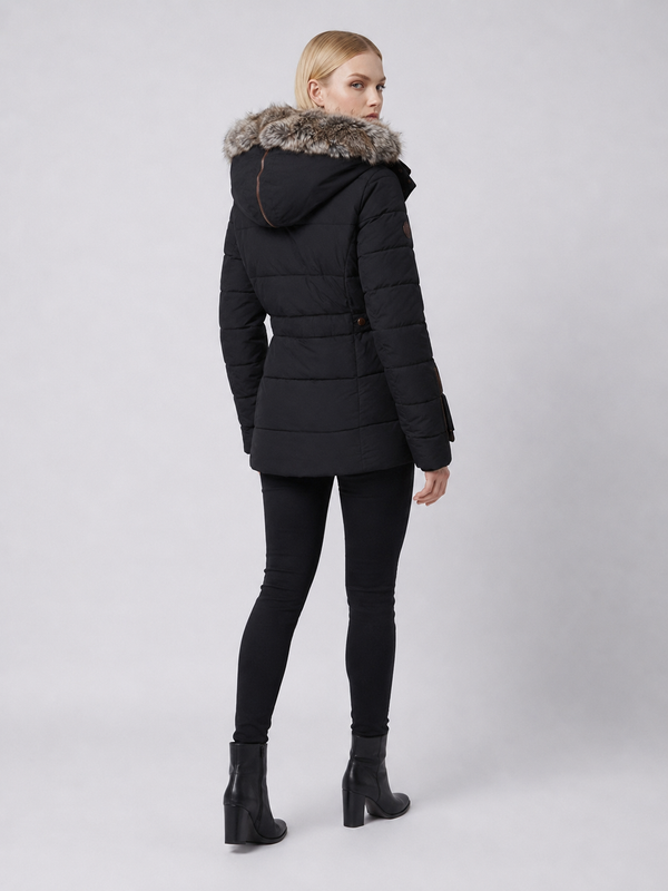 Women's Fur-Trim Hooded Puffer Jacket