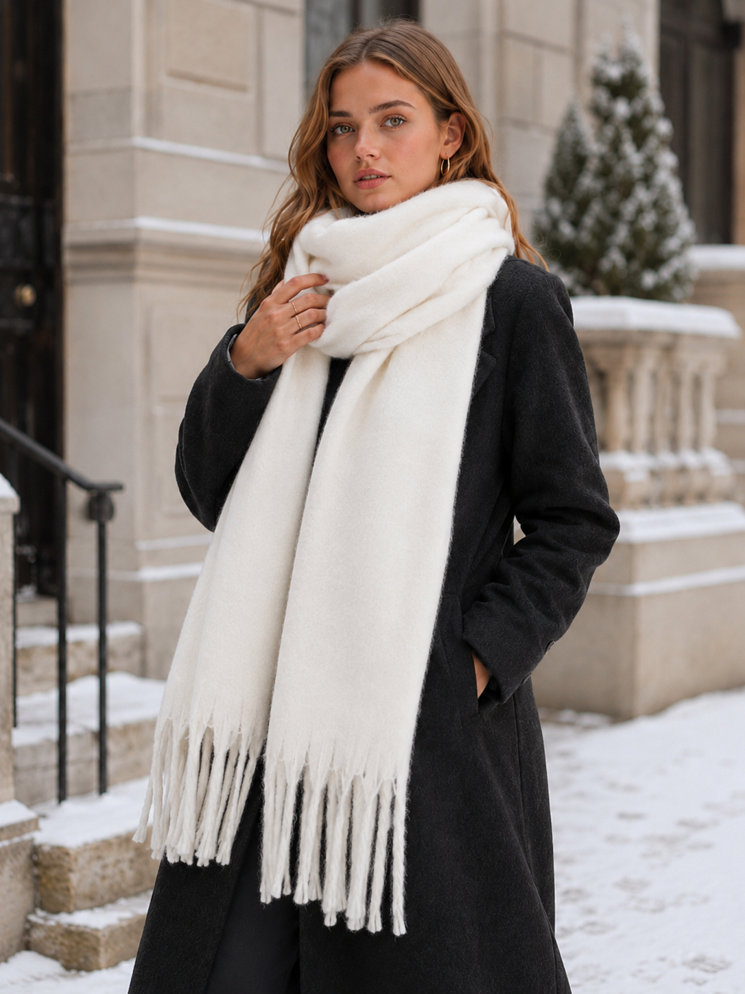 Women's Oversized Tassel Scarf
