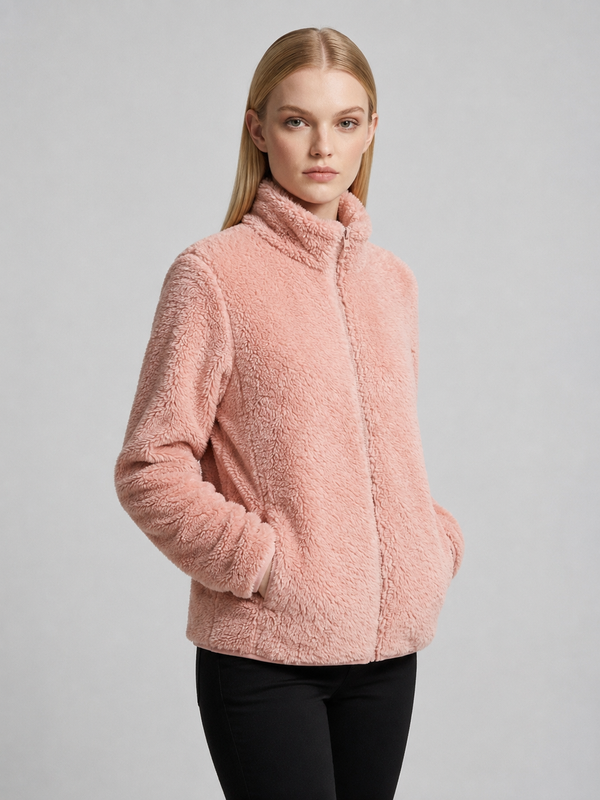 Women's Zip-Up Teddy Fleece Jacket