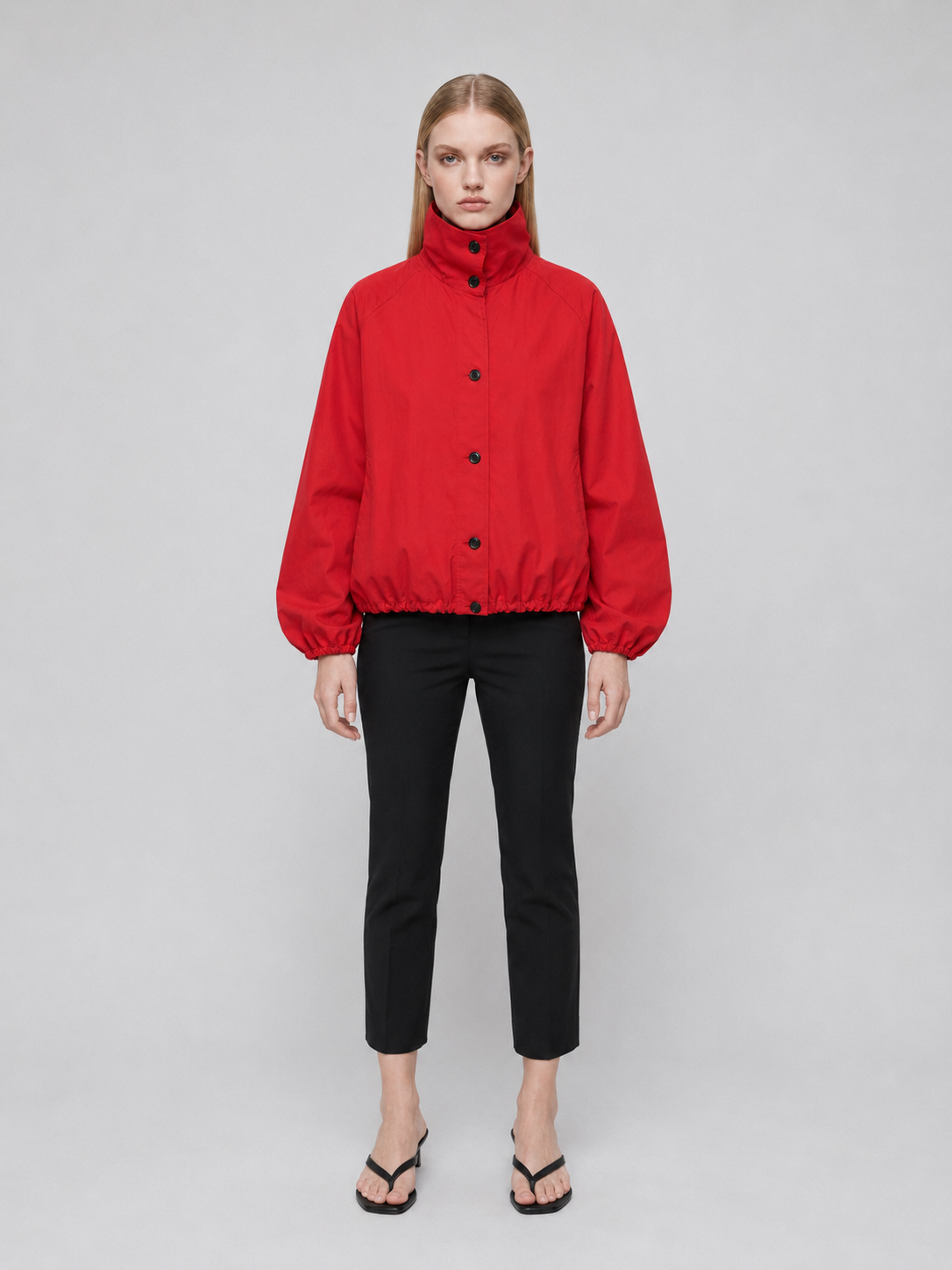 Women's Lightweight High-Neck Bomber Jacket