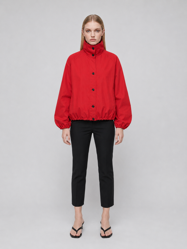 Women's Lightweight High-Neck Bomber Jacket