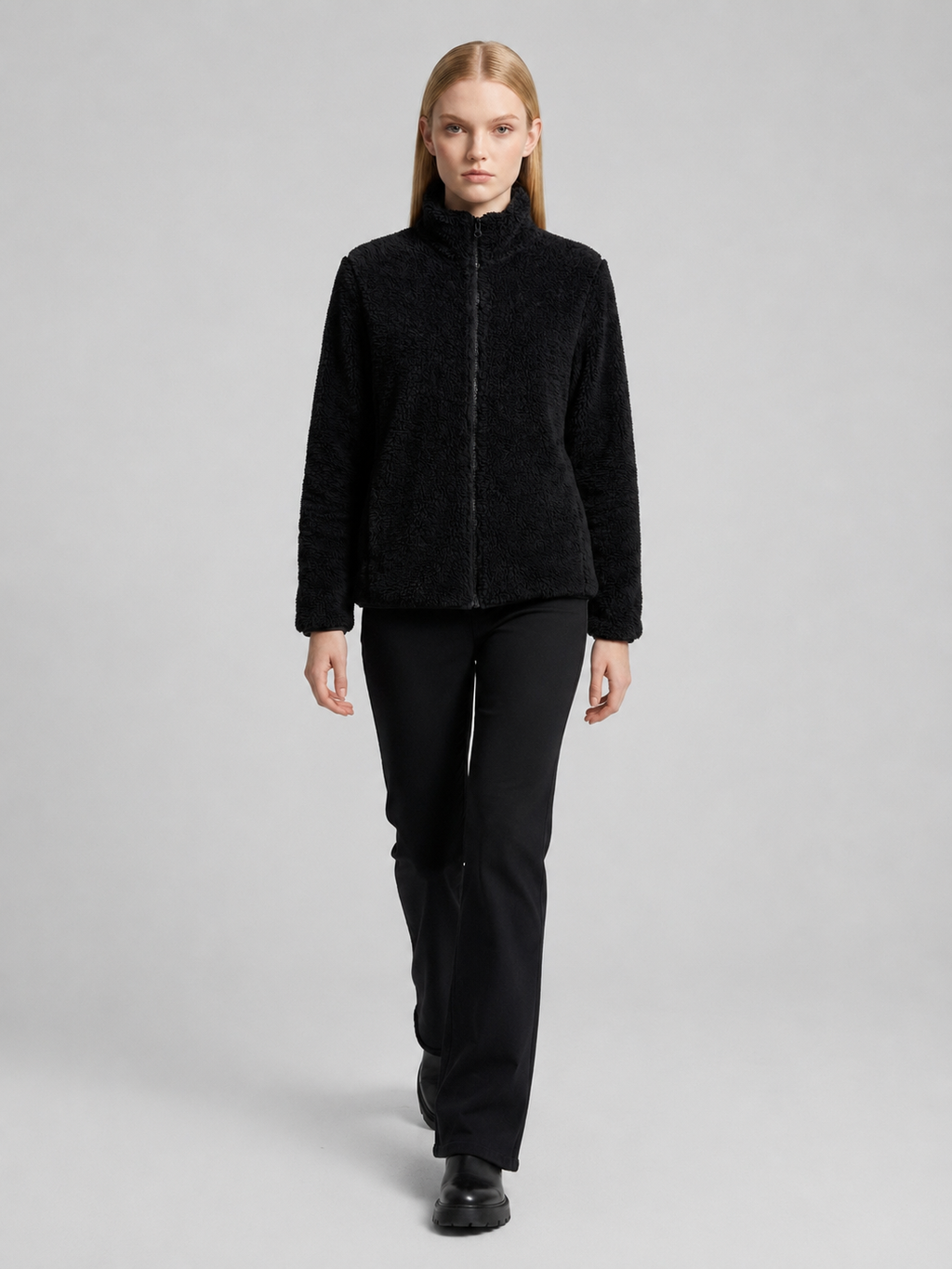 Women's Zip-Up Teddy Fleece Jacket