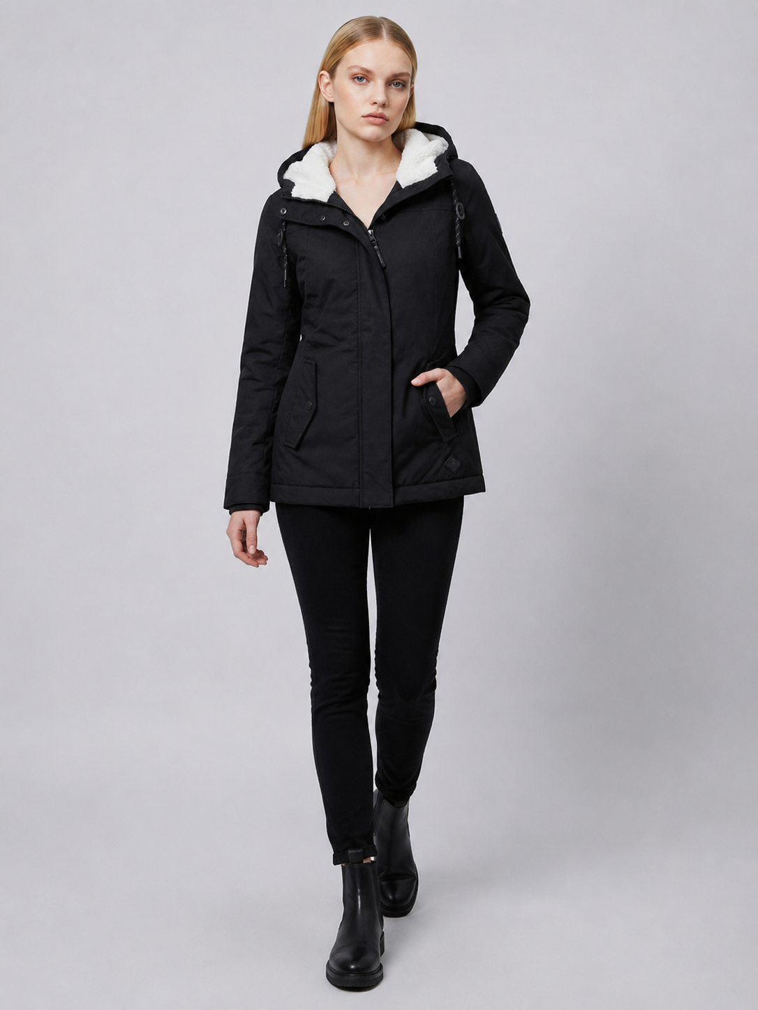 Women's Fleece-Lined Hooded Parka