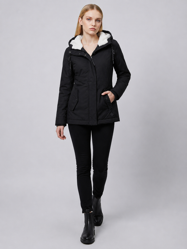 Women's Fleece-Lined Hooded Parka