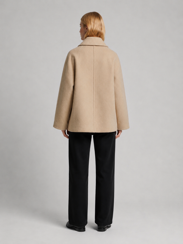 Women's Short Wool Blend Winter Coat