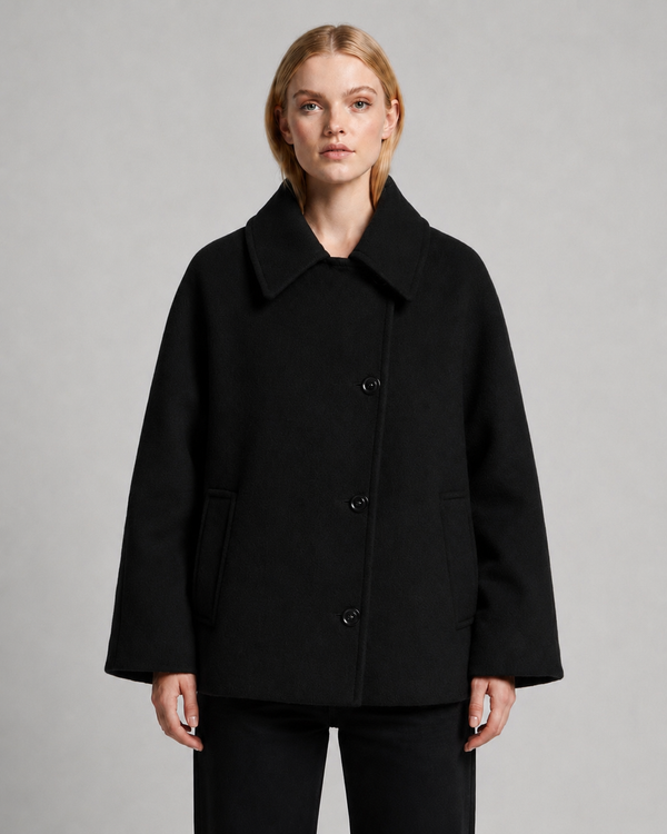 Women's Short Wool Blend Winter Coat