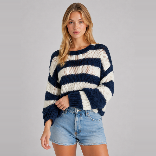 Women's Chunky Striped Knit Jumper