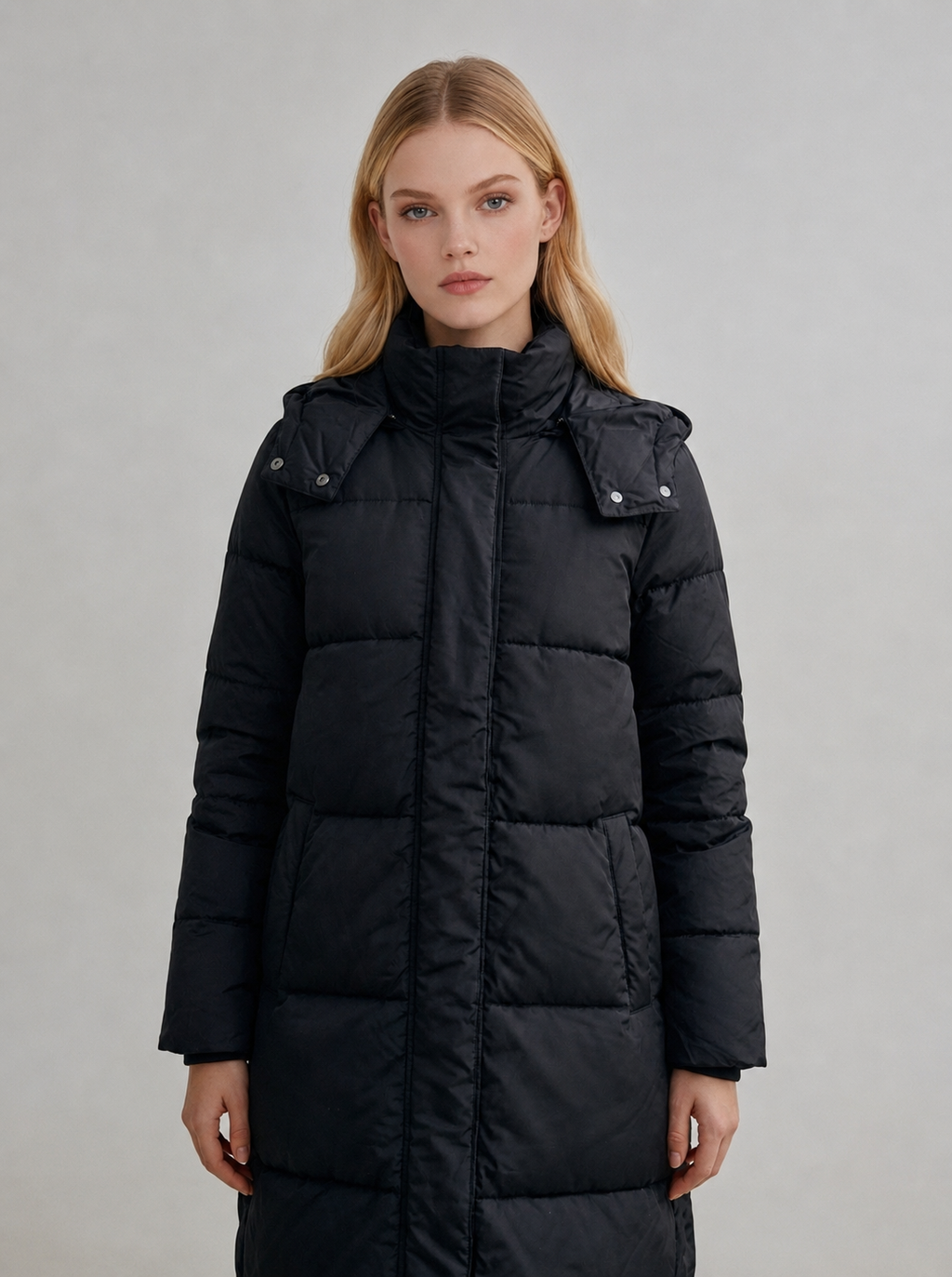 Women's Longline Hooded Puffer Coat