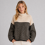 Women's Chevron Funnel-Neck Knit Jumper