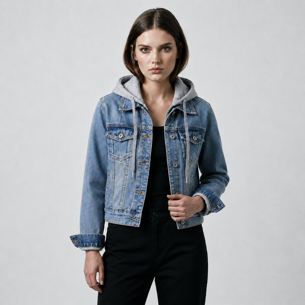 Women's Hooded Denim Jacket