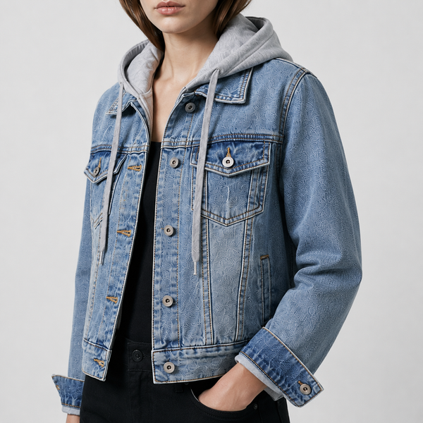 Women's Hooded Denim Jacket
