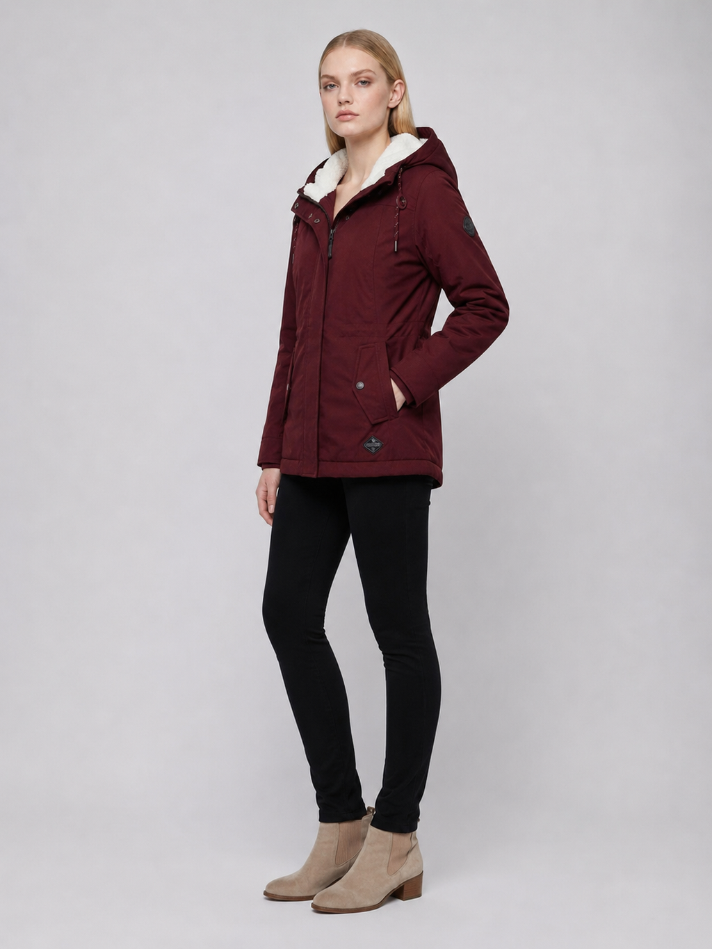 Women's Fleece-Lined Hooded Parka