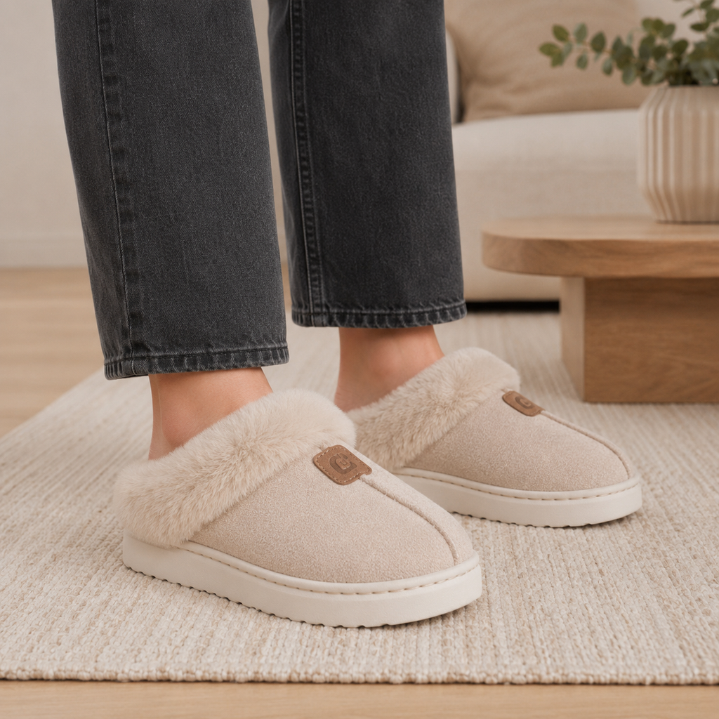 Women's Faux Fur Platform Slippers