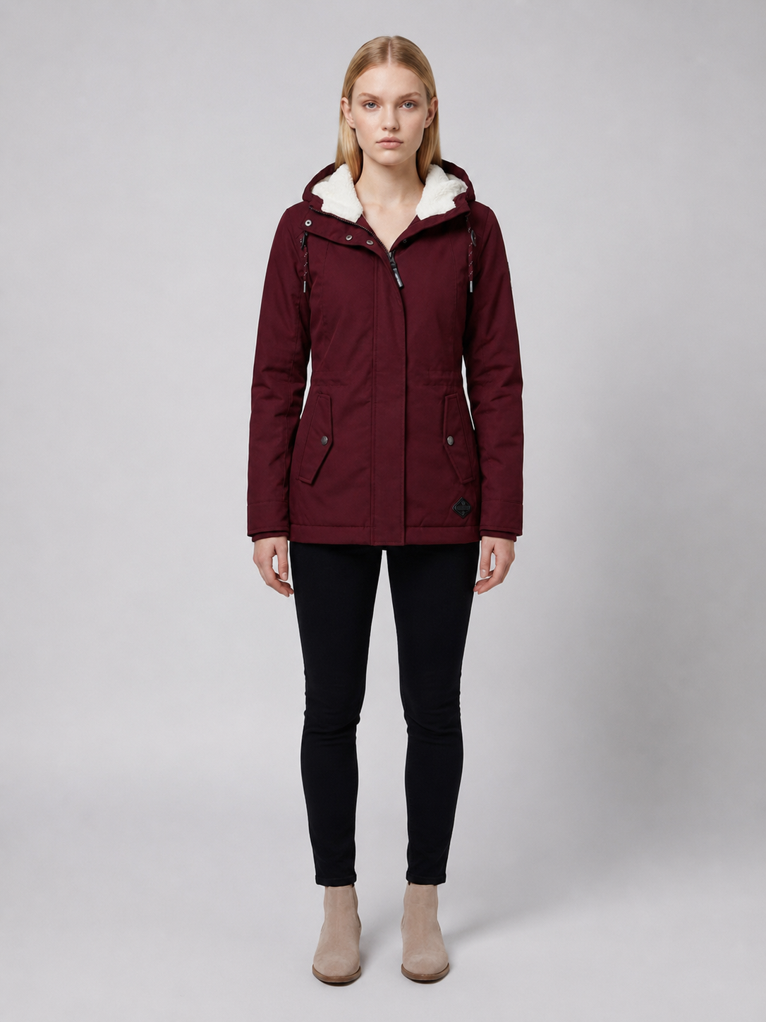 Women's Fleece-Lined Hooded Parka