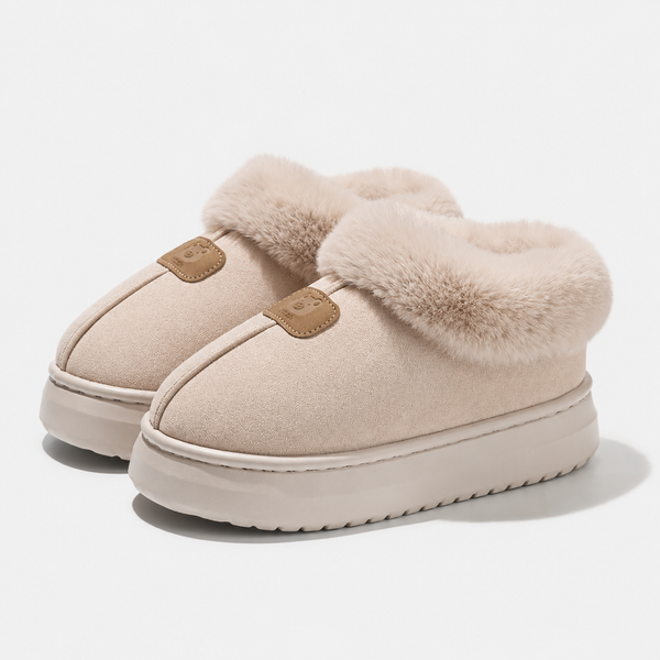 Women's Faux Fur Platform Slippers