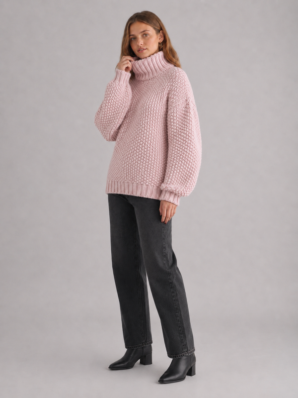 Women's Chunky Oversized Turtleneck Jumper