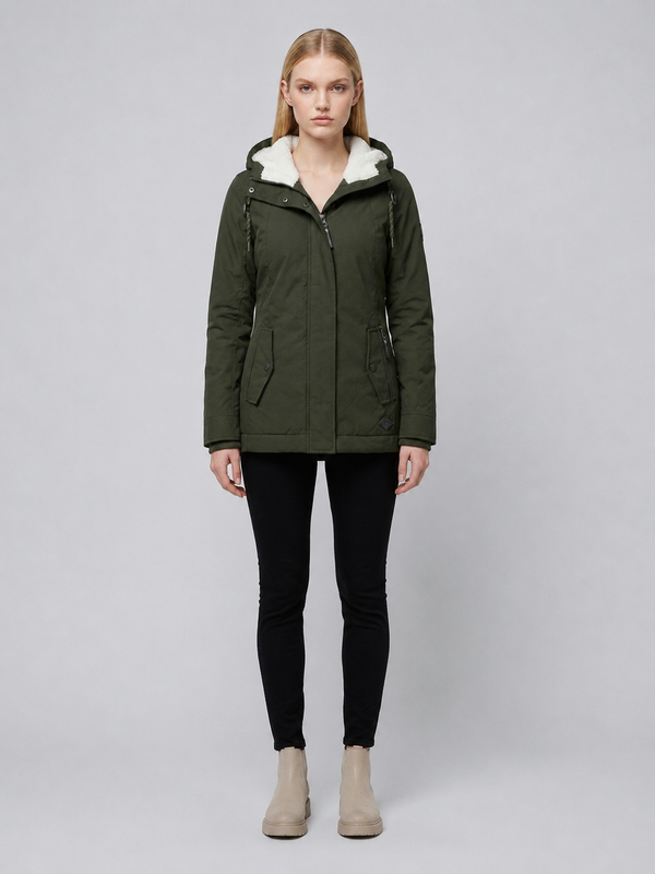 Women's Fleece-Lined Hooded Parka