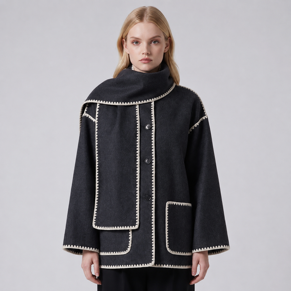 Women's Oversized Winter Scarf Wrap Jacket