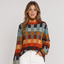 Women's Multicolour Check Knit Jumper