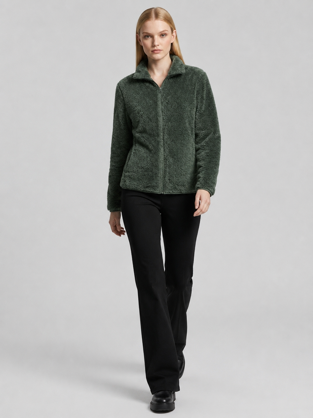 Women's Zip-Up Teddy Fleece Jacket