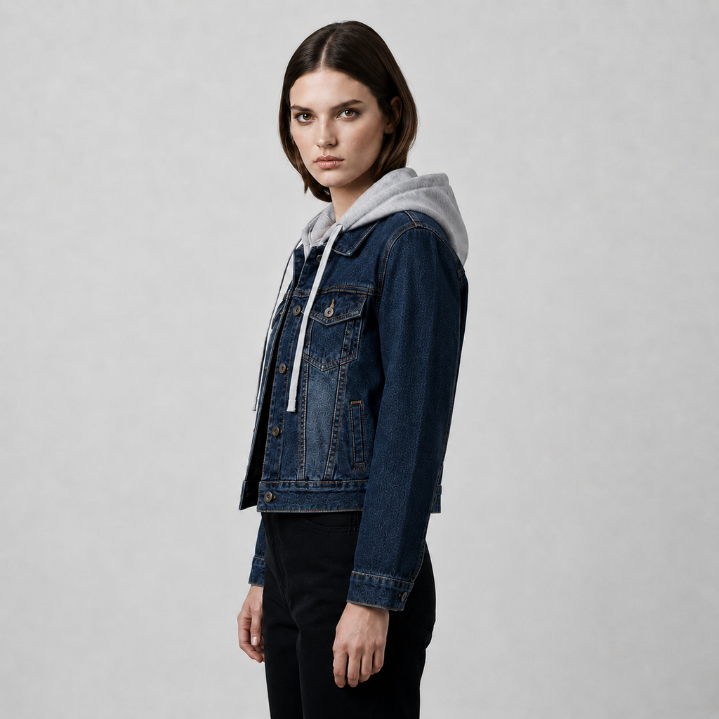 Women's Hooded Denim Jacket