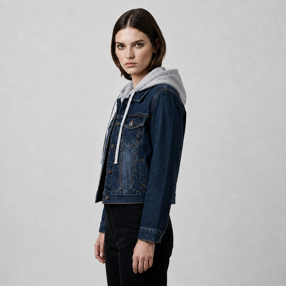 Women's Hooded Denim Jacket