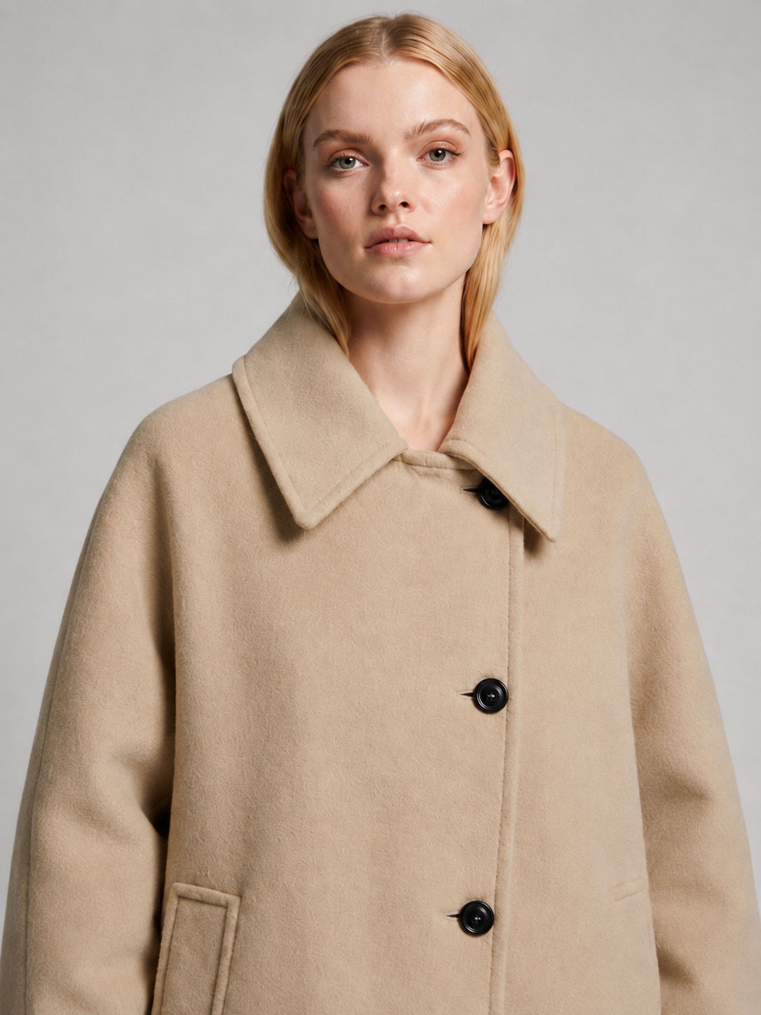 Women's Short Wool Blend Winter Coat