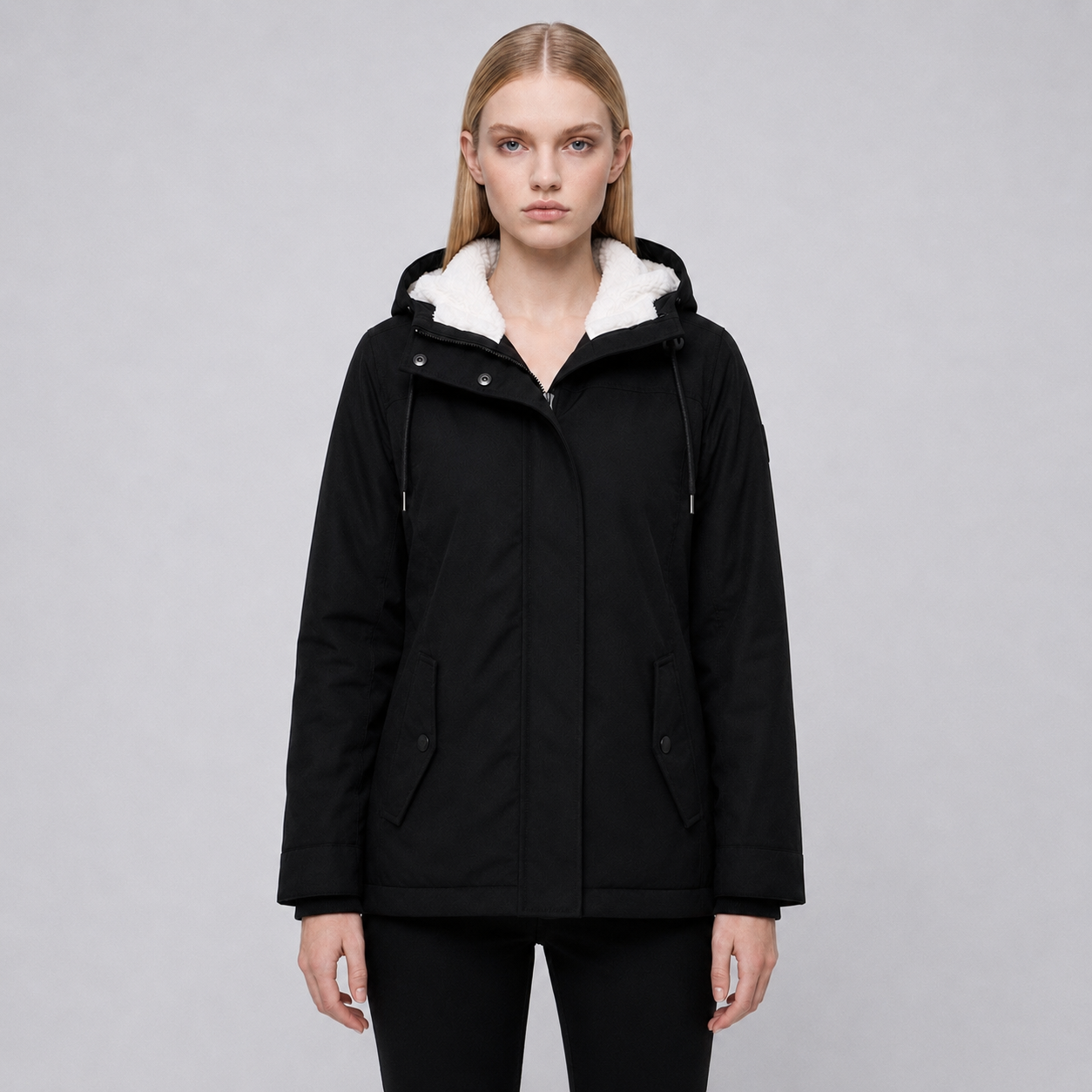 Women's Fleece-Lined Hooded Parka