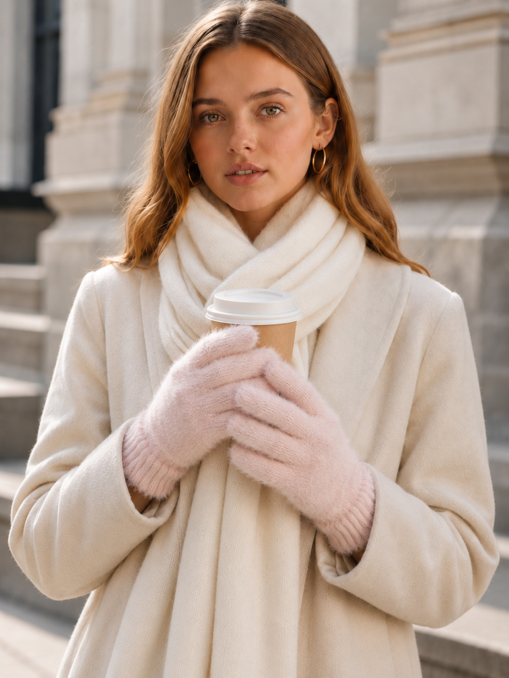 Women's Fluffy Knit Winter Gloves