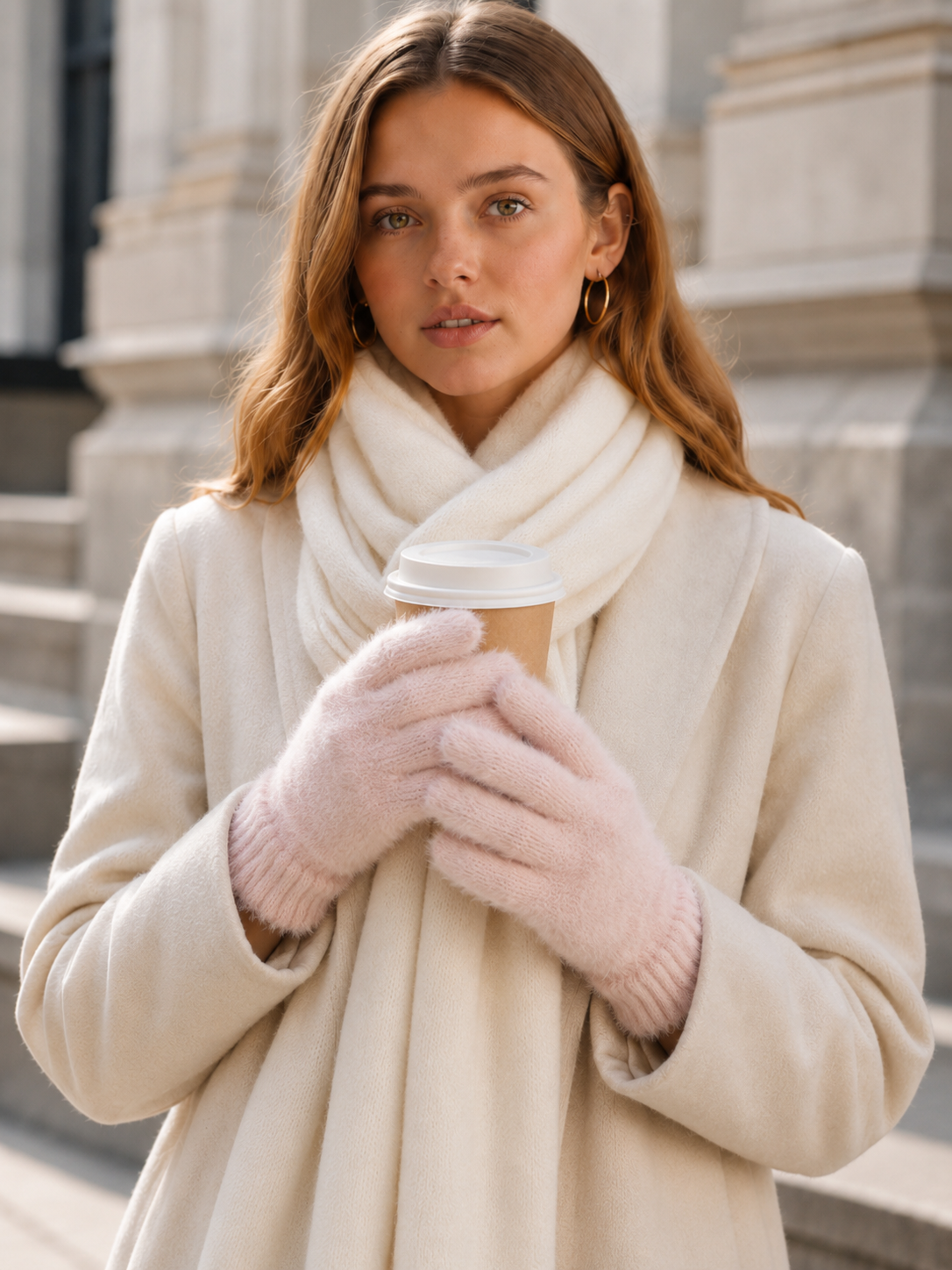 Women's Fluffy Knit Winter Gloves