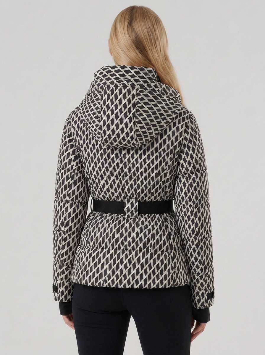 Women's Belted Puffer Ski Jacket