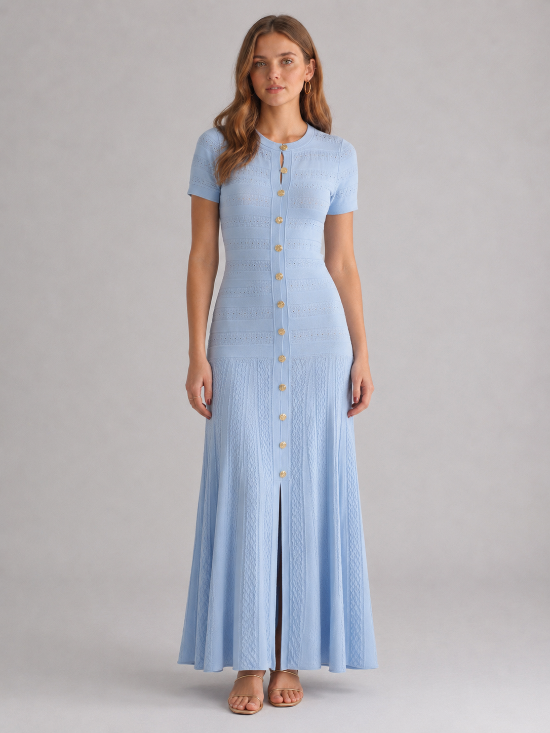 Women's Button-Front Knit Maxi Dress Main image