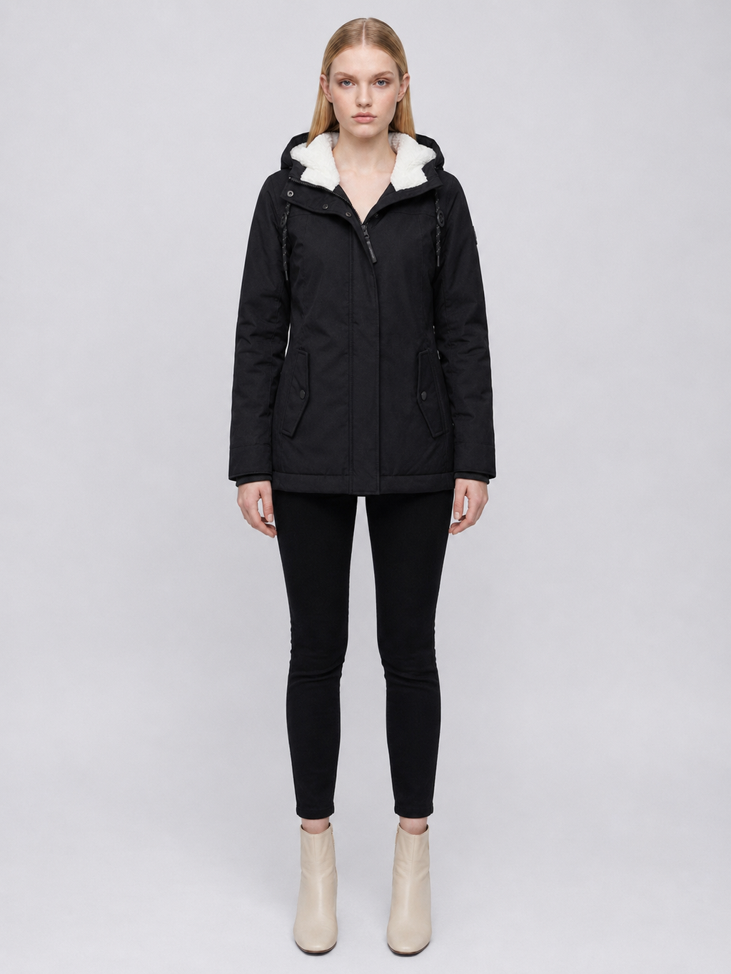 Women's Fleece-Lined Hooded Parka
