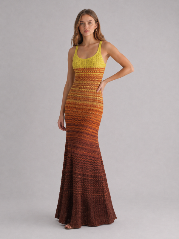 Women's Crochet Knit Maxi Dress
