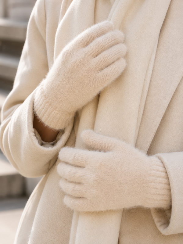 Women's Fluffy Knit Winter Gloves
