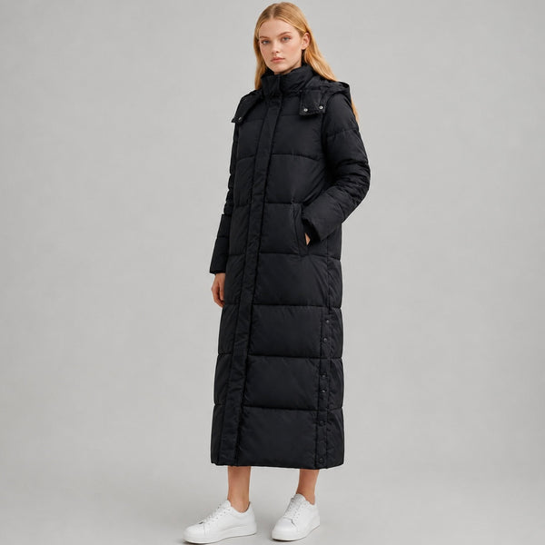 Women's Longline Hooded Puffer Coat