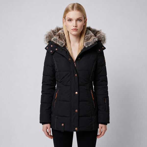 Women's Fur-Trim Hooded Puffer Jacket