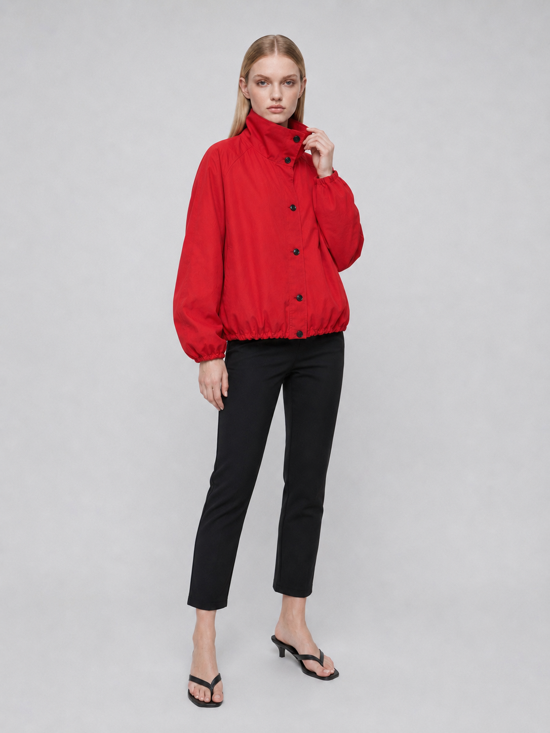 Women's Lightweight High-Neck Bomber Jacket