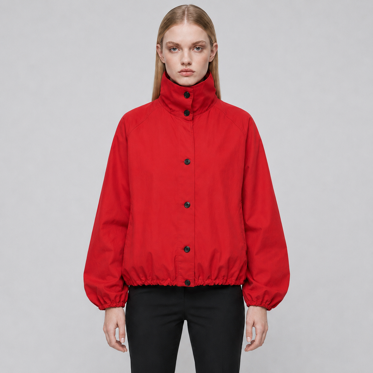 Women's Lightweight High-Neck Bomber Jacket