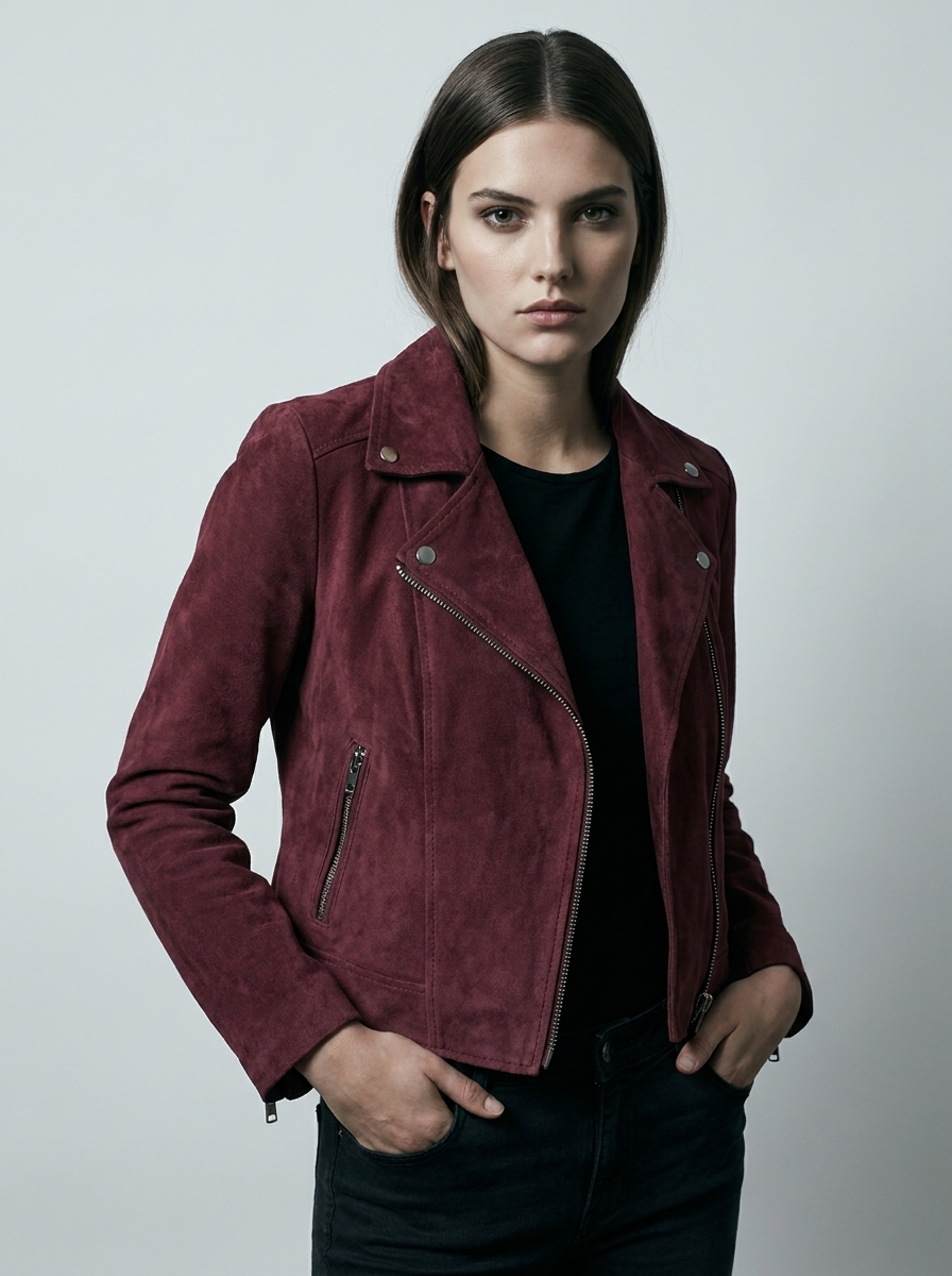 Velencia motorcycle jacket Burgundy