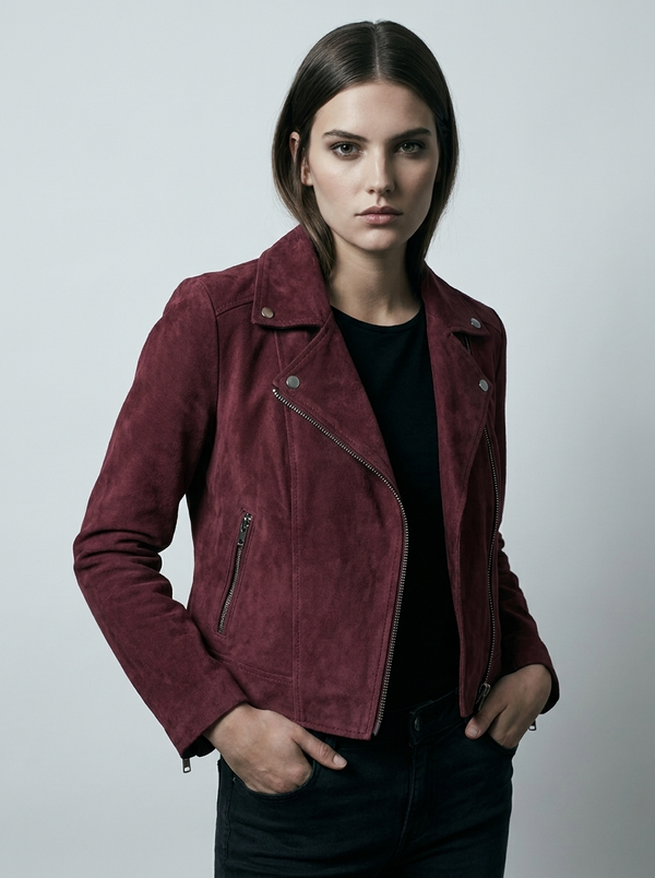 Velencia motorcycle jacket Burgundy