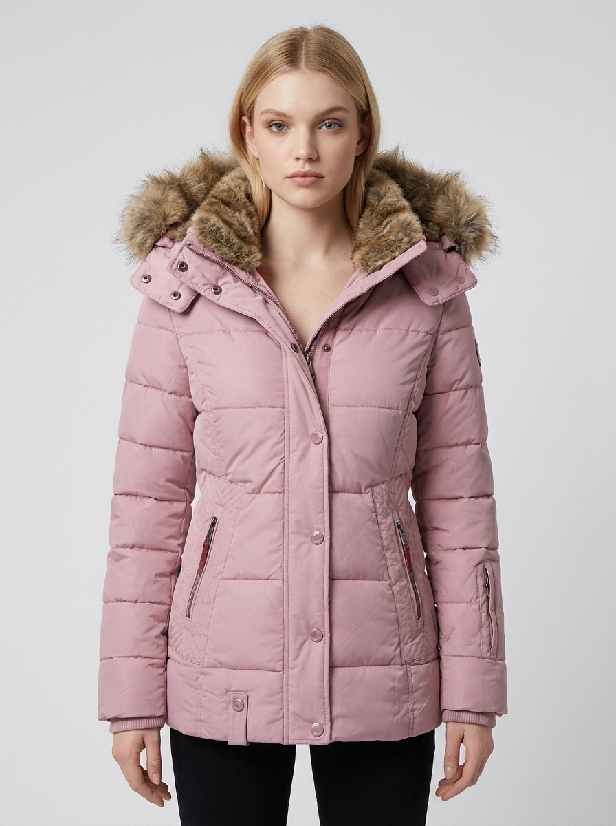 Velencia faux-fur jacket Pink