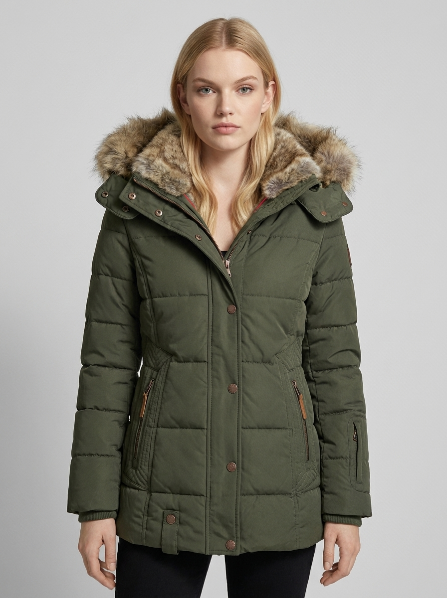 Velencia faux-fur jacket Green