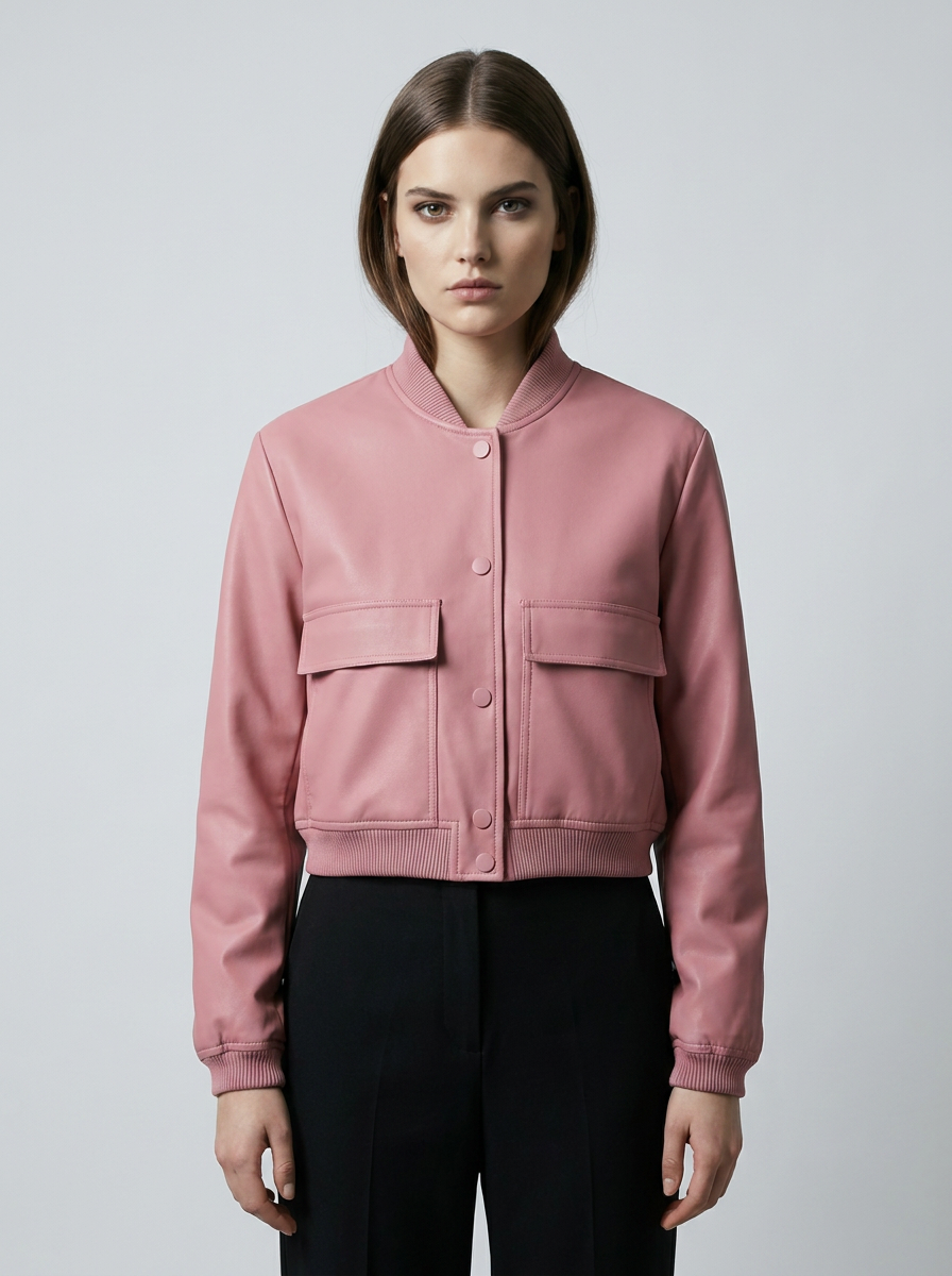 Velencia cropped bomber Blush Pink