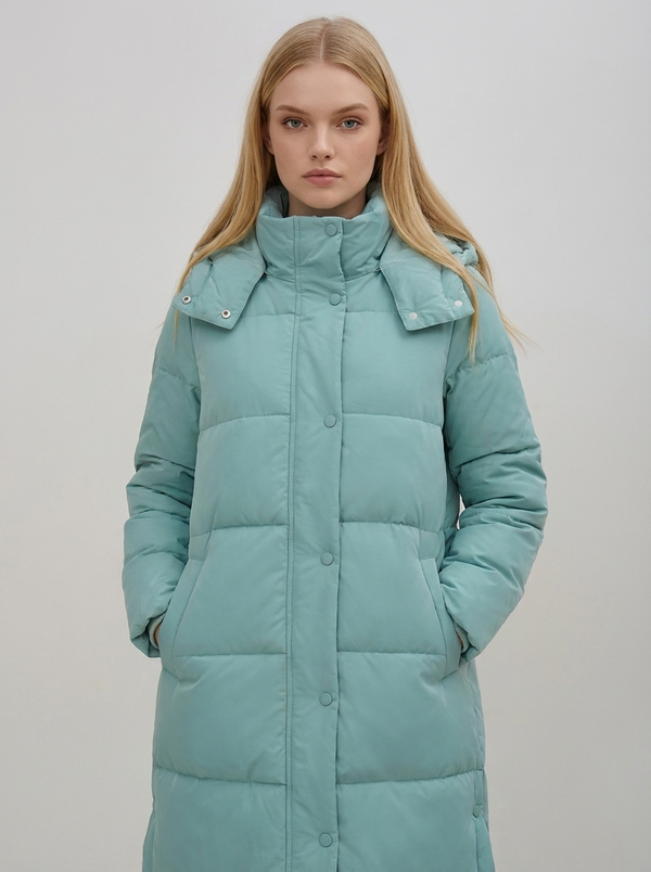 Velencia winter coat Turquoise