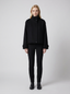 Velencia chic long wool coat Black